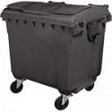 Cassonetto rifiuti SOLIDI coperchio piano L. 1100 GRIGIO