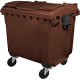 Cassonetto rifiuti SOLIDI coperchio piano L. 1100 MARRONE