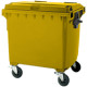 Cassonetto rifiuti SOLIDI coperchio piano L. 1100 Giallo
