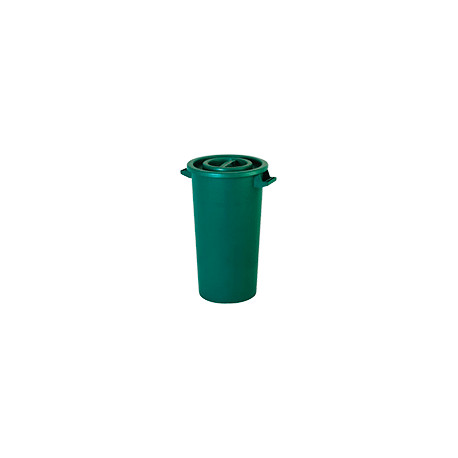 Bidone in polietilene verde con manici da litri 120