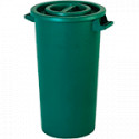 Bidone in polietilene verde con manici da litri 120