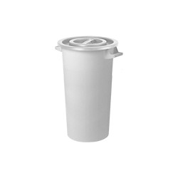 Bidone in polietilene bianco con manici da litri 120