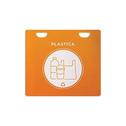 Cestino PVC flessibile arancio x plastica