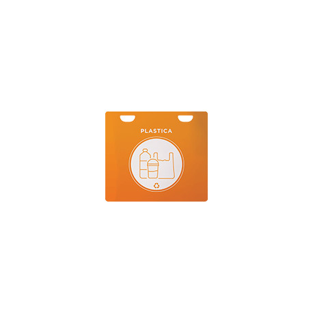 Cestino PVC flessibile arancio x plastica