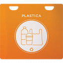 Cestino PVC flessibile arancio x plastica