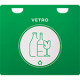 Cestino PVC flessibile arancio x vetro