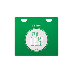 Cestino PVC flessibile arancio x vetro