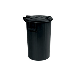 Bidone portarifiuti nero l 80 senza pedale