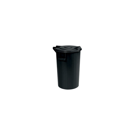 Bidone portarifiuti nero l 80 senza pedale