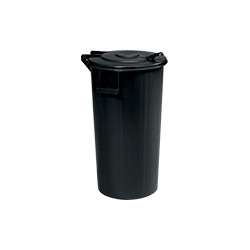 Bidone portarifiuti nero l 100 senza pedale