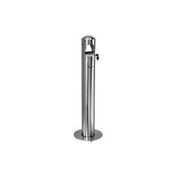 Posacenere a colonna in acciaio INOX satinato h. 101 cm