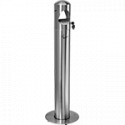 Posacenere a colonna in acciaio INOX satinato h. 101 cm
