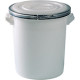 Bidone bianco c. chiusura anello acc. zinc. 75l id. industria alimentare