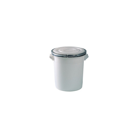 Bidone bianco c. chiusura anello acc. zinc. 75l id. industria alimentare