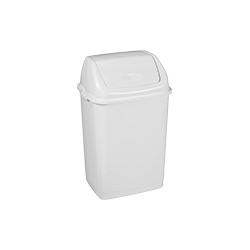 Pattumiera con coperchio basculante bianca 35 lt.