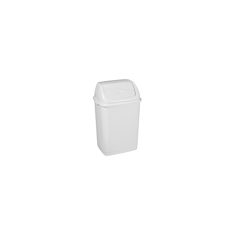 Pattumiera con coperchio basculante bianca 35 lt.