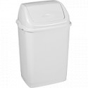 Pattumiera con coperchio basculante bianca 35 lt.
