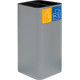 Gettacarta da pavimento 100lt grigio,cover doppia + kit 5 pittogrammi