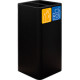 Gettacarta da pavimento 100lt nero ,cover doppia + kit 5 pittogrammi