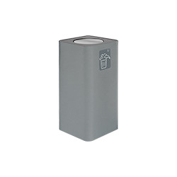 Gettacarta da pavimento 100lt grigio,coperchio basculante+1pittogramma