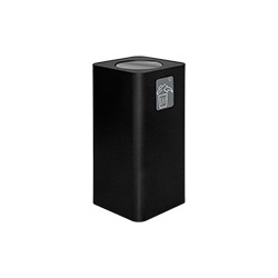 Gettacarta da pavimento 100lt nero ,coperchio basculante+1pittogramma