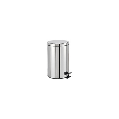 Pattumiera a pedale acc. inox l. 12 con secchio