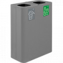 Stazione 120lt grigia con kit 5 pittogrammi magnetici