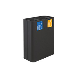 Stazione 120lt nera con kit 5 pittogrammi magnetici