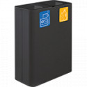 Stazione 120lt nera con kit 5 pittogrammi magnetici