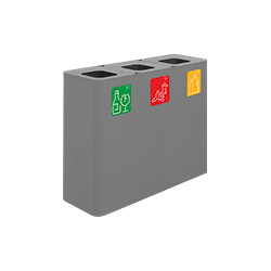 Stazione 180lt grigia con kit 5 pittogrammi magnetici