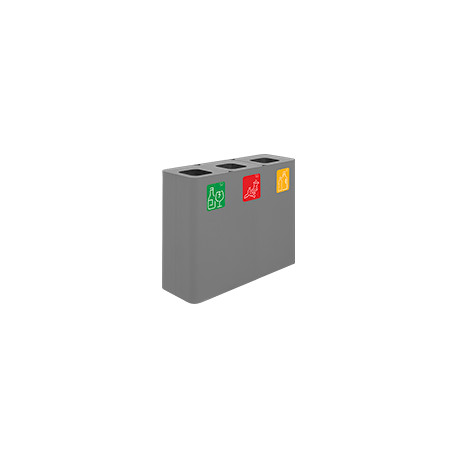 Stazione 180lt grigia con kit 5 pittogrammi magnetici