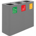 Stazione 180lt grigia con kit 5 pittogrammi magnetici