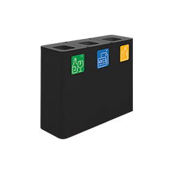 Stazione 180lt nera con kit 5 pittogrammi magnetici