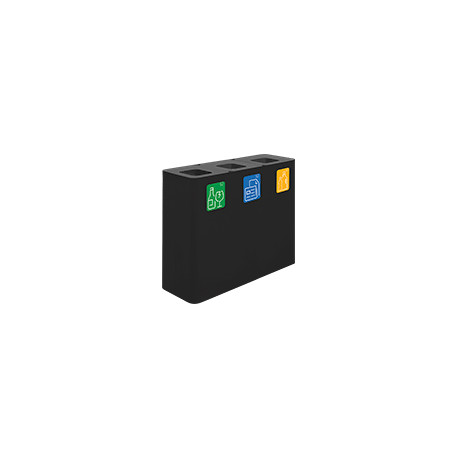 Stazione 180lt nera con kit 5 pittogrammi magnetici