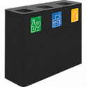 Stazione 180lt nera con kit 5 pittogrammi magnetici