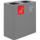 Stazione 200lt grigia con kit 5 pittogrammi magnetici