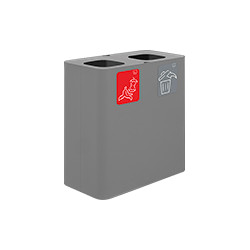 Stazione 200lt grigia con kit 5 pittogrammi magnetici
