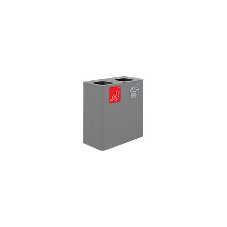 Stazione 200lt grigia con kit 5 pittogrammi magnetici
