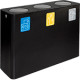 Stazione 300lt nera con coperchi basculanti