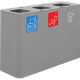 Stazione 300lt grigia con kit 5 pittogrammi magnetici