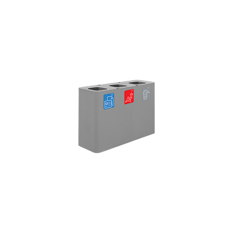 Stazione 300lt grigia con kit 5 pittogrammi magnetici