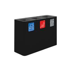 Stazione 300lt nera con kit 5 pittogrammi magnetici