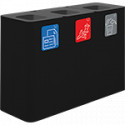Stazione 300lt nera con kit 5 pittogrammi magnetici
