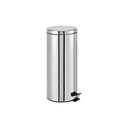 Pattumiera con secchio e ped. lt 30 inox