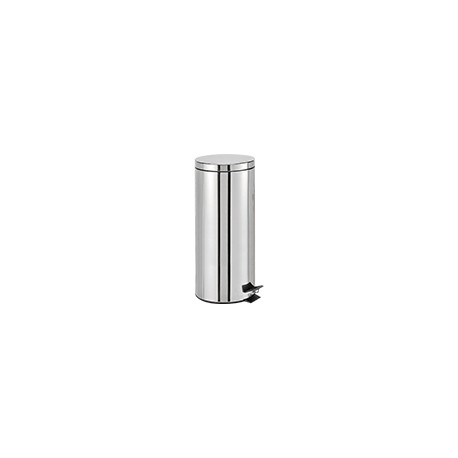 Pattumiera con secchio e ped. lt 30 inox