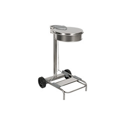 Carrello reggisacco con ruote in inox satinato (sacco escluso)