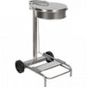 Carrello reggisacco con ruote in inox satinato (sacco escluso)