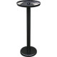 Posacenere acc. vern. NERO c/griglia e base appesantita dim. cm41x100 h.