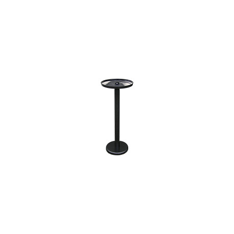 Posacenere acc. vern. NERO c/griglia e base appesantita dim. cm41x100 h.