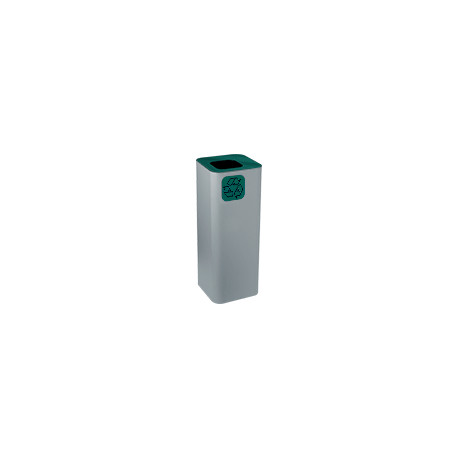 Gettacarta a pavimento forma quadrata corpo grigio testa col. Verde